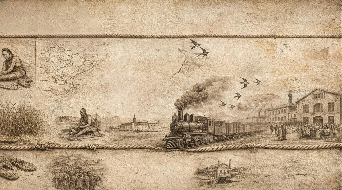 Fresque illustrée de l'histoire de l'espadrille